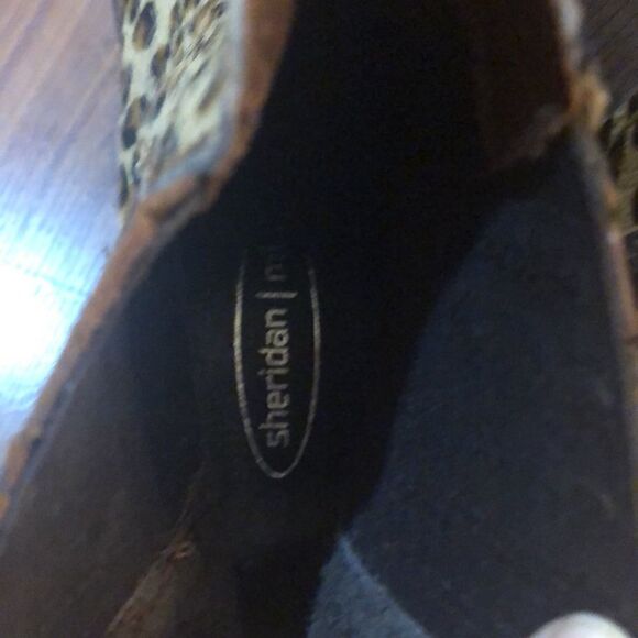 Sheridan Mia Handcrafted leather leopard booties - Picture 4 of 16